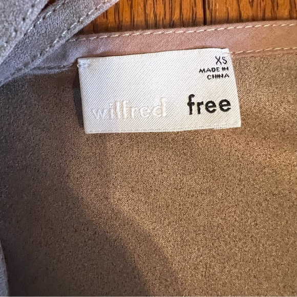 Aritzia Wilfred Vivienne Faux Suede Mini Dress in Camel Sz XS - Picture 7 of 13